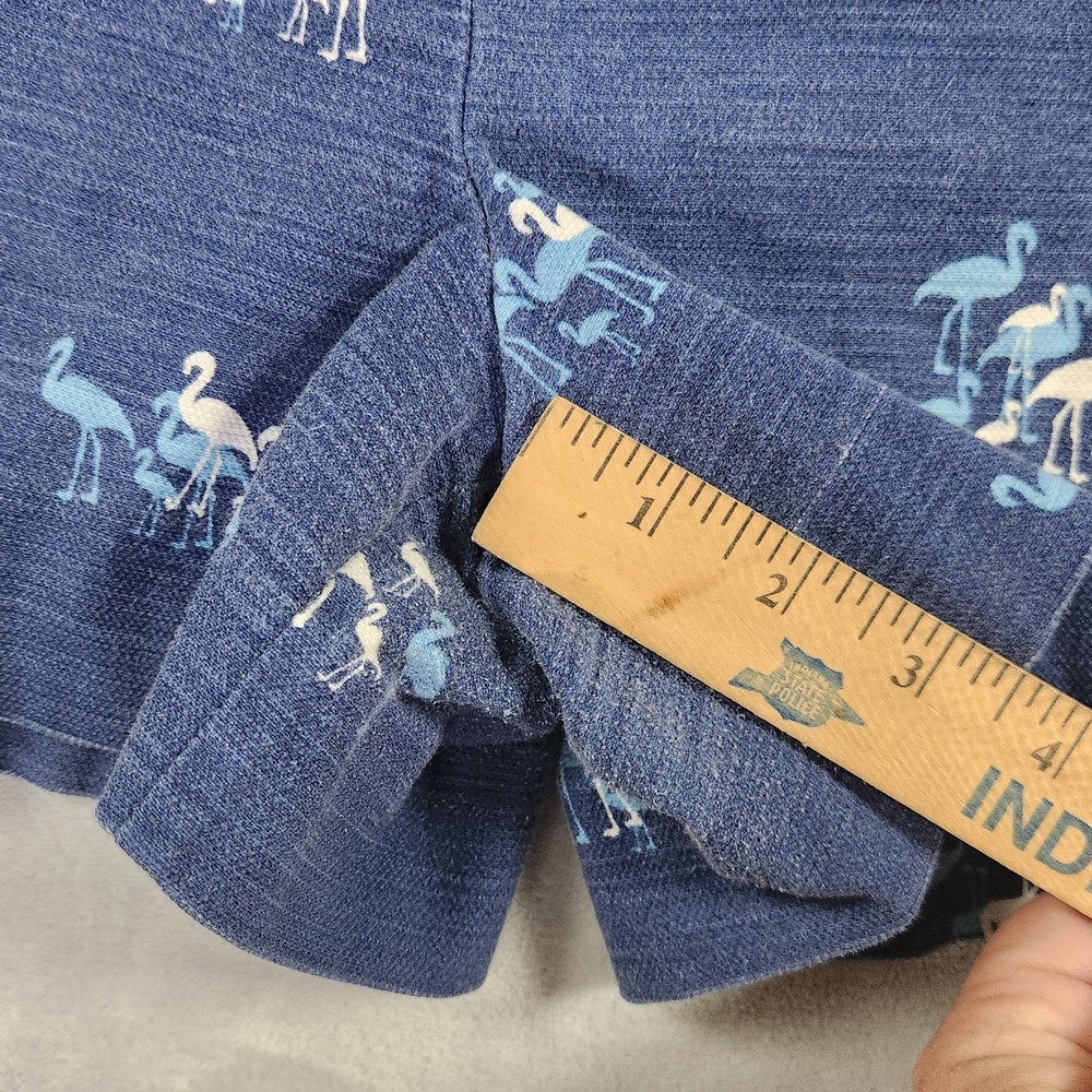 Ann Taylor Loft‎ Riviera Short, Flamingo Design, Navy White Women Size 14, - Picture 6 of 10
